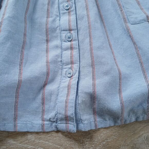 Old Navy Gap Dress Toddler Girls Fit & Flare Puff Sleeve Striped Red & Blue - Picture 3 of 10